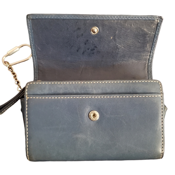 Vintage Coach Leather Est. 1941 Wallet Blue - Picture 3 of 9